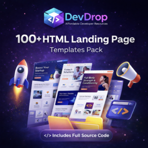 100+ HTML Landing Page Templates Pack